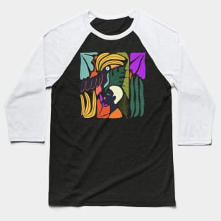 Tropical Abstract Toucan Print Baseball T-Shirt